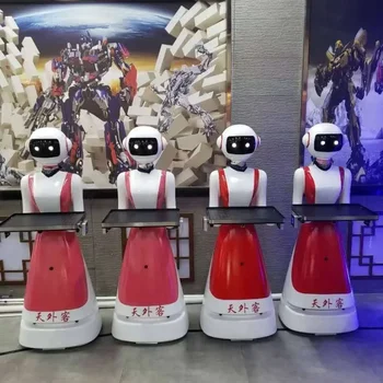 Robot da ristorante intelligente Cameriere Robot da hotel per la consegna di cibo, servire cibo, accogliere gli ospiti, ristorazione e consegna