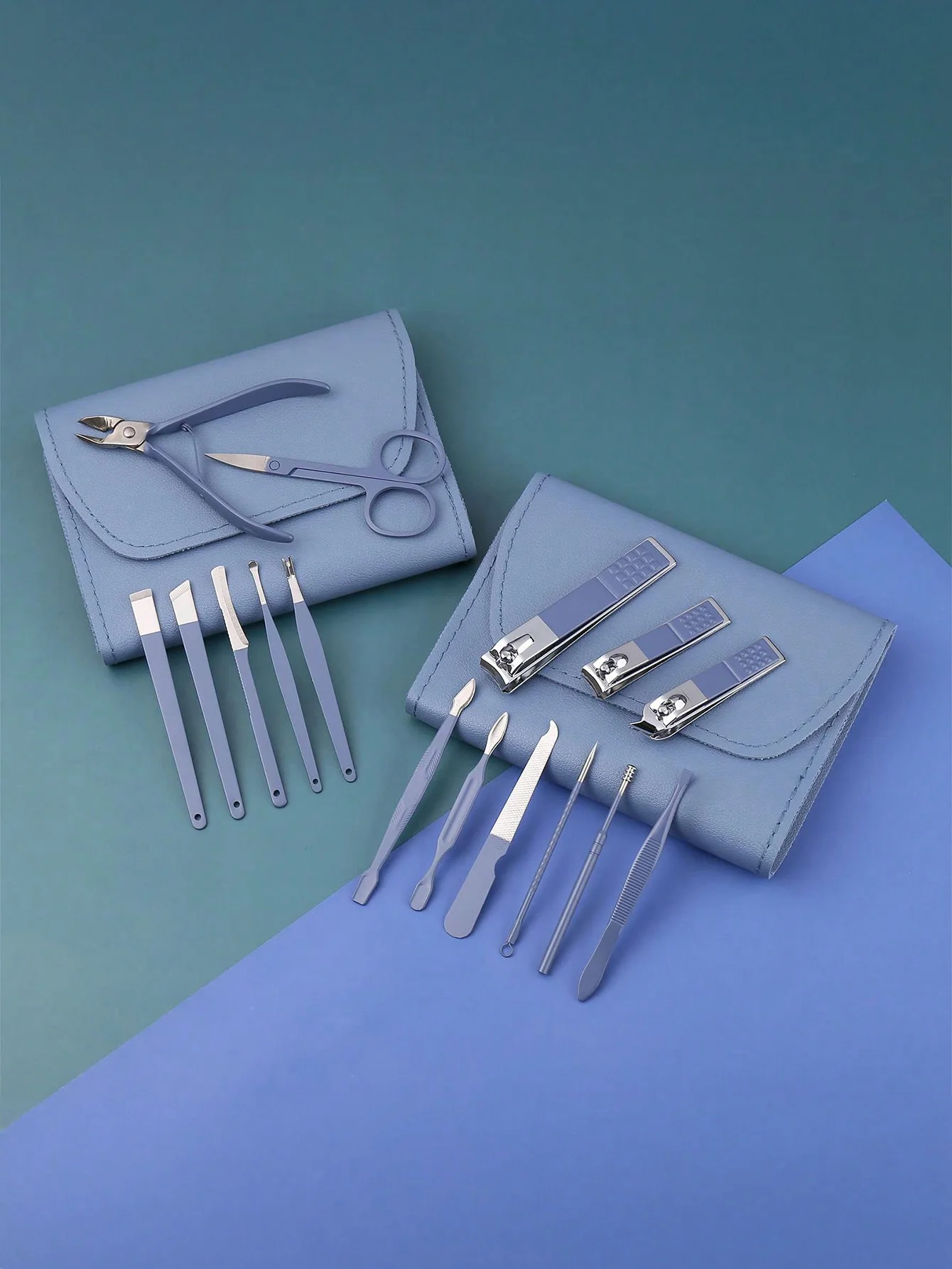 Manicure Set Professional Nail Clippers Pedicure Kit, Stainless Steel Nail Care Tools Grooming Kit with Luxurious Travel Leather