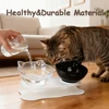 Double Kitten Bowl 2 Cat Feeder Container Tilted Pet Inclination Stand Cats PC Plastic Non-slip Feeding Bowl For Small Dogs Cats 3