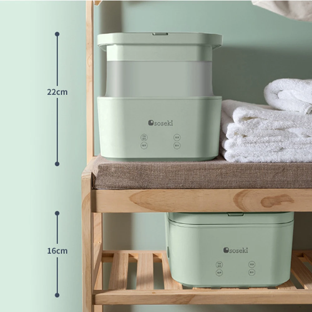 

Portable Washing Machine, Mini Foldable Washer and Spin Dryer Small Foldable Bucket Washer for Camping, RV, Travel
