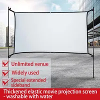 Thinyo Foldable portable extended sidebands for indoor and outdoor use polyester soft projection screen 60 72 84 100 120 150inch - Image 2