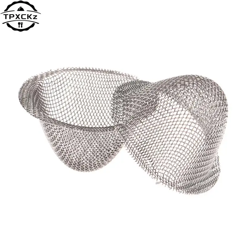 Tobacco Smoking Pipe Metal Filter Ball Stainless Steel Screen Pipes Tube Cap Filter Mesh Household Tobacco Accessories 10pcs