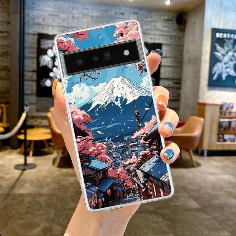 Aesthetic Landscape Series Soft TPU Phone Case - Japan Scenery Design