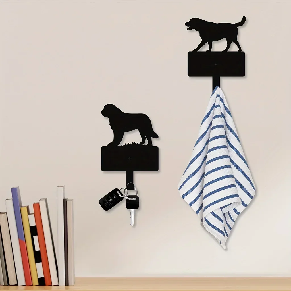 

metal iron Wall Mounted Key Rack Organizer and Hanging Dog Leash Holder Scene Festivals Decoration Room Hallway Window Decor Coa