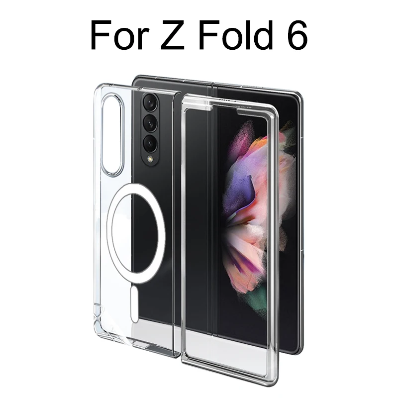 Magnetic Attraction Clear Case with MagSafe Magnet Cover