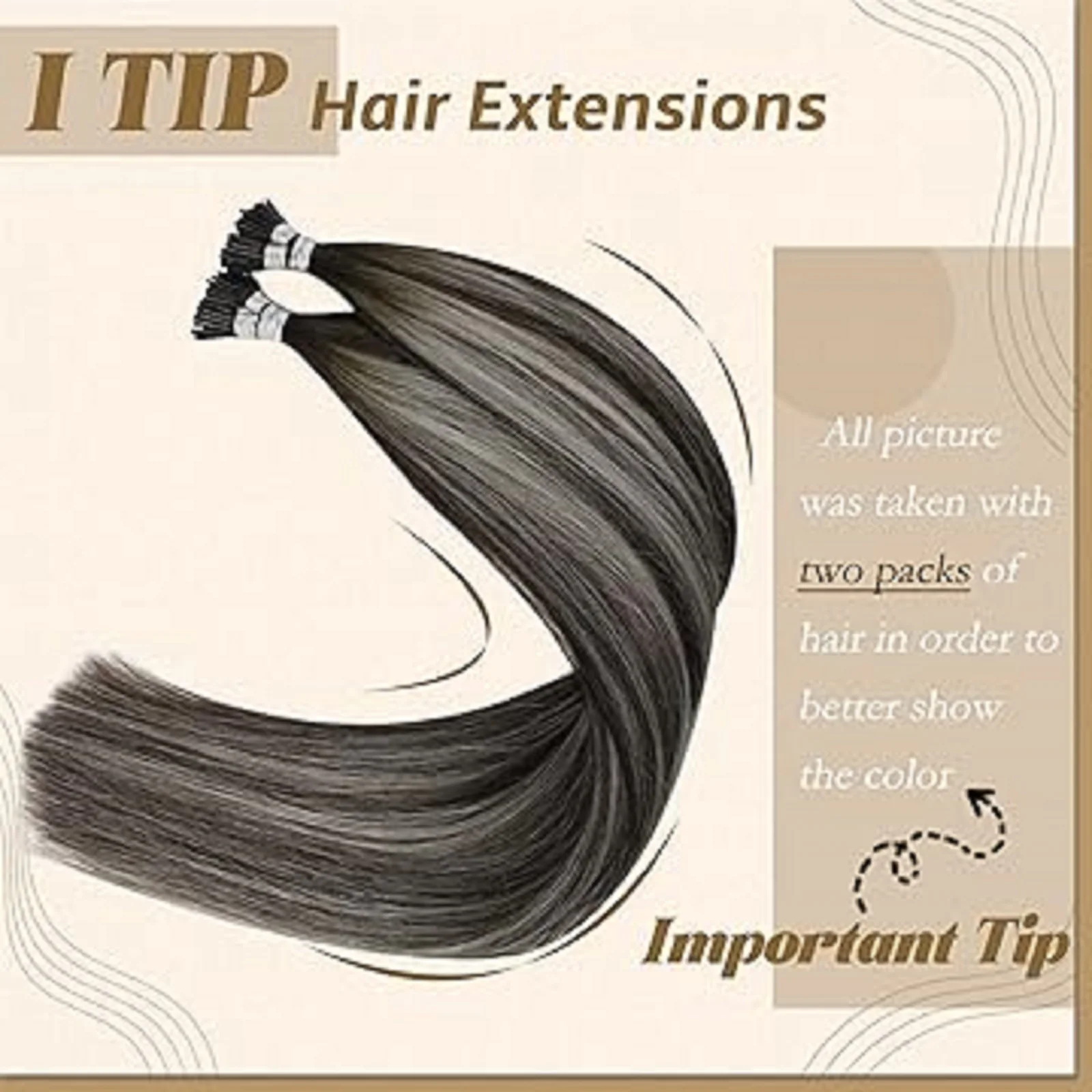 YoungSee I Tip Extension Full Head Hair Natural Real Human Fusion Hair Thick hair end Remy 14-24Inch 50G-100G