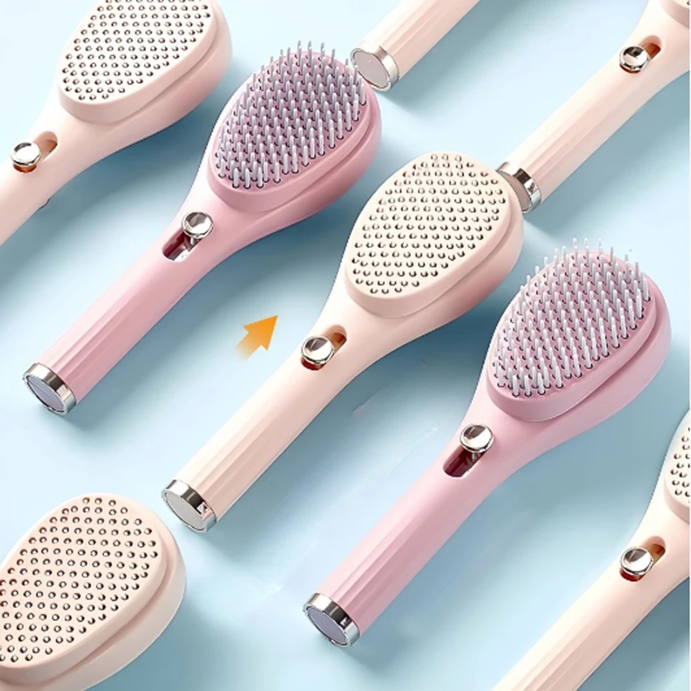 1pcs 매직 개폐식 헤어 빗-모든 모발 유형을 위한 정전기 방지 두피 마사지 및 엉킴 방지 브러쉬 휴일 선물 상자 미용 도구
