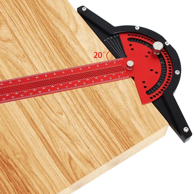 Woodworking Scriber Marking Line Ruler, Adjustable Aluminum Alloy
