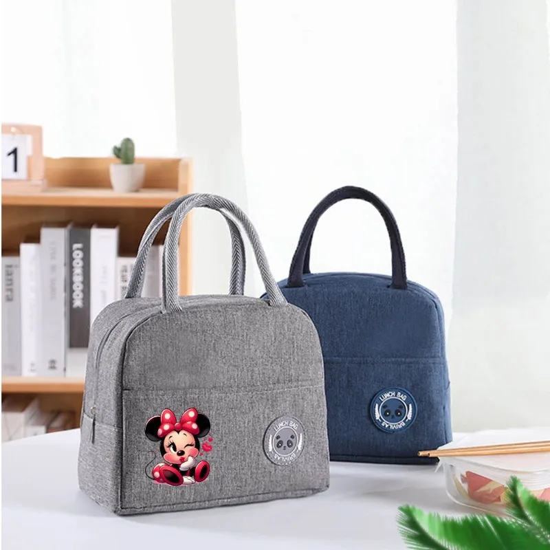 

Disney Minnie Insulated Oxford Lunch Bag Outdoor Picnic Children's Handbag Large Capacity Lunch Bags Lunch Handbag Storage Box