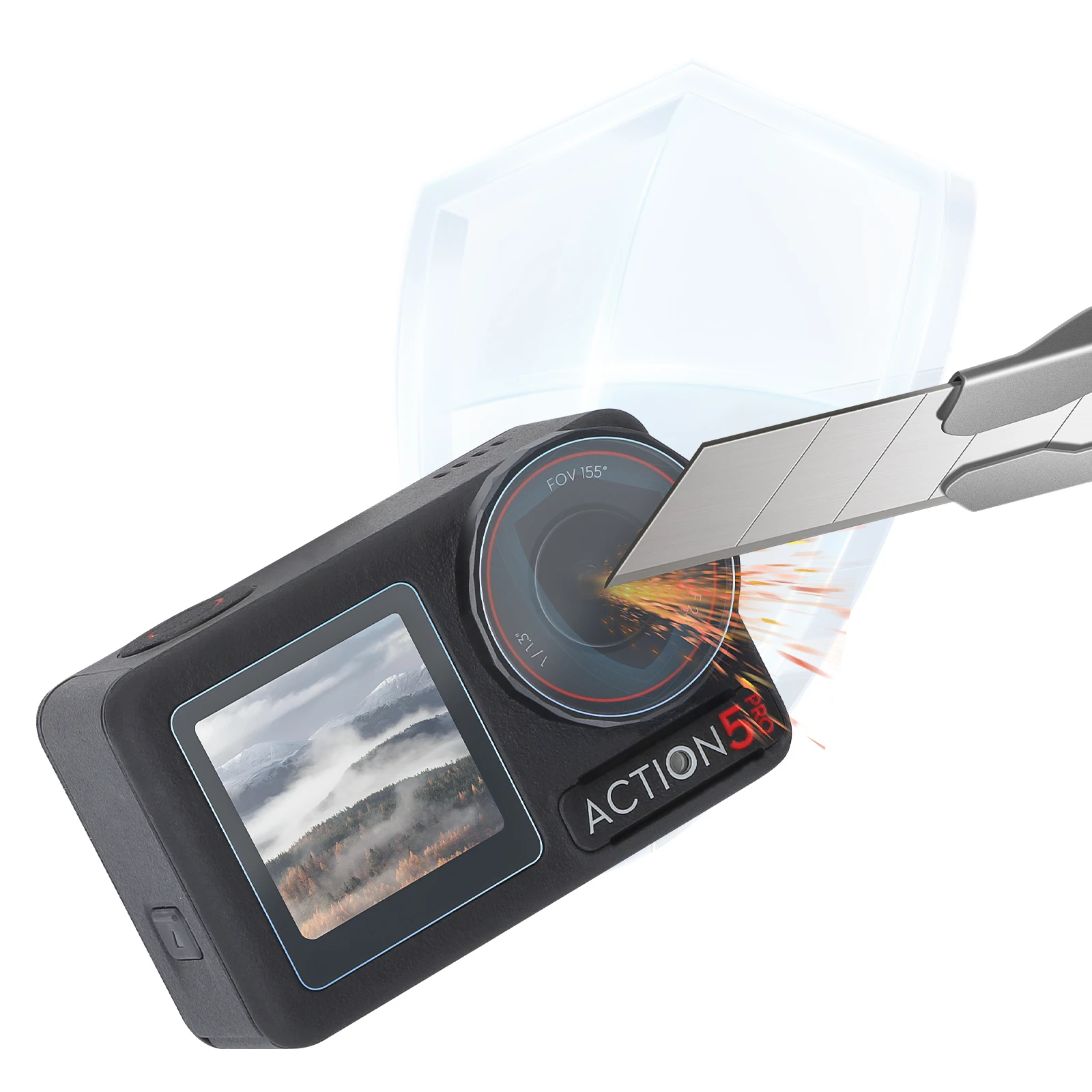 HD Glass Film for DJI Osmo Action 5 Pro Tempered Glass Screen Protector Lens Protective Film for Osmo Action 5 Pro Accessories