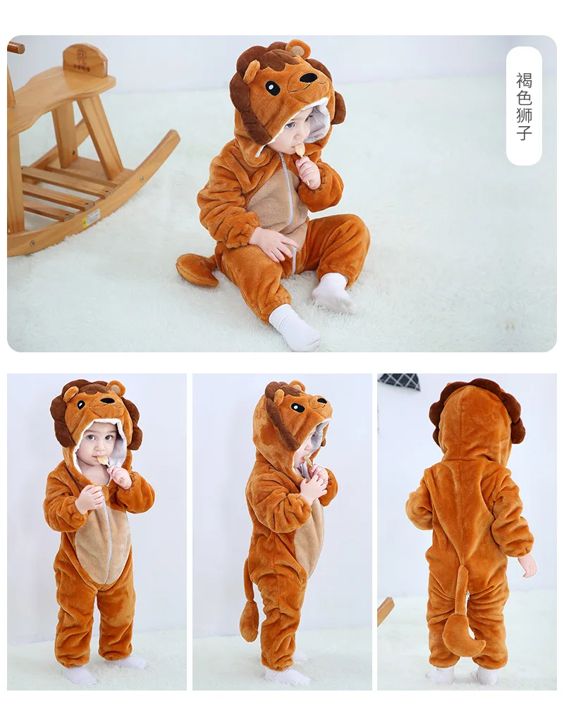 Baby Pajamas Cartoon Unicorn Clothes for Sleeping Girl Rompers Kids Baby Sleepwear Boy Animal Panda Infant Children Jumpsuit