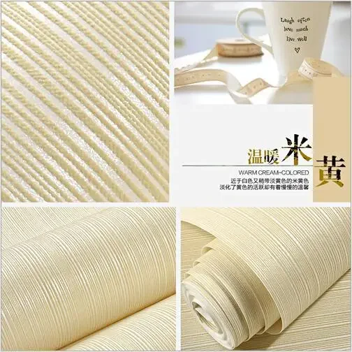 Скандинавские современные обои, однотонные однотонные толстые нетканые обои в вертикальную полоску, украшения для гостиной, спальни, наклейки