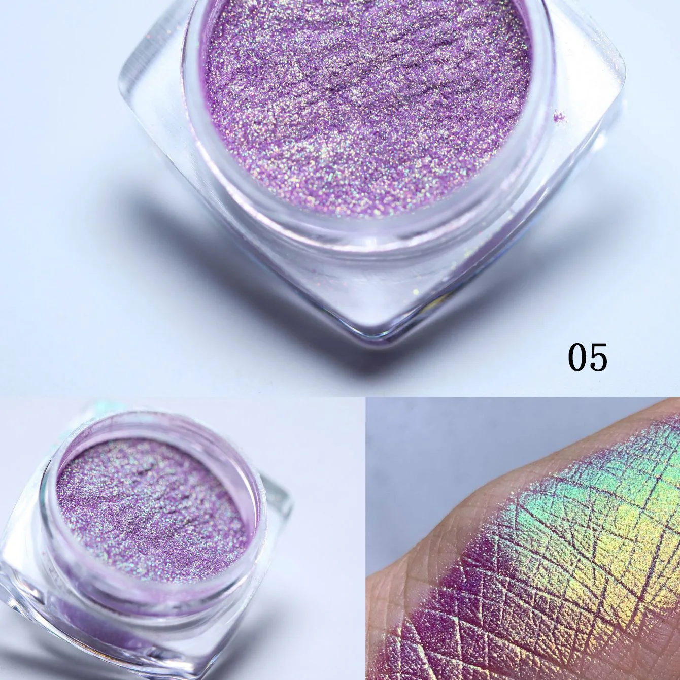 Chameleon Aurora Chrome Nail Powder 6-Color Mica Pigment Suit For Eyeshadow Nail Gel Makeup Party Festival Powder 6Jar/Set nail powder nail pigment mica powder nail powder set color shift pigment powder reflective powder