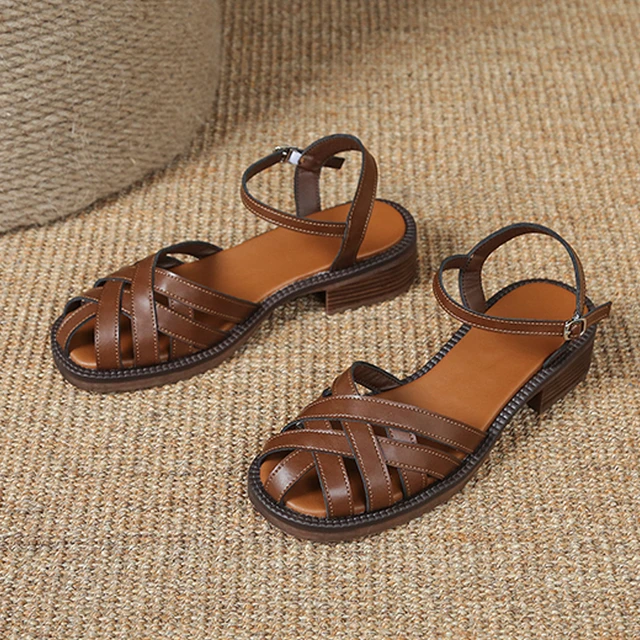 Fisherman sandals Closed toe Men Handmade greek leather sandals – Sparta  Novelty
