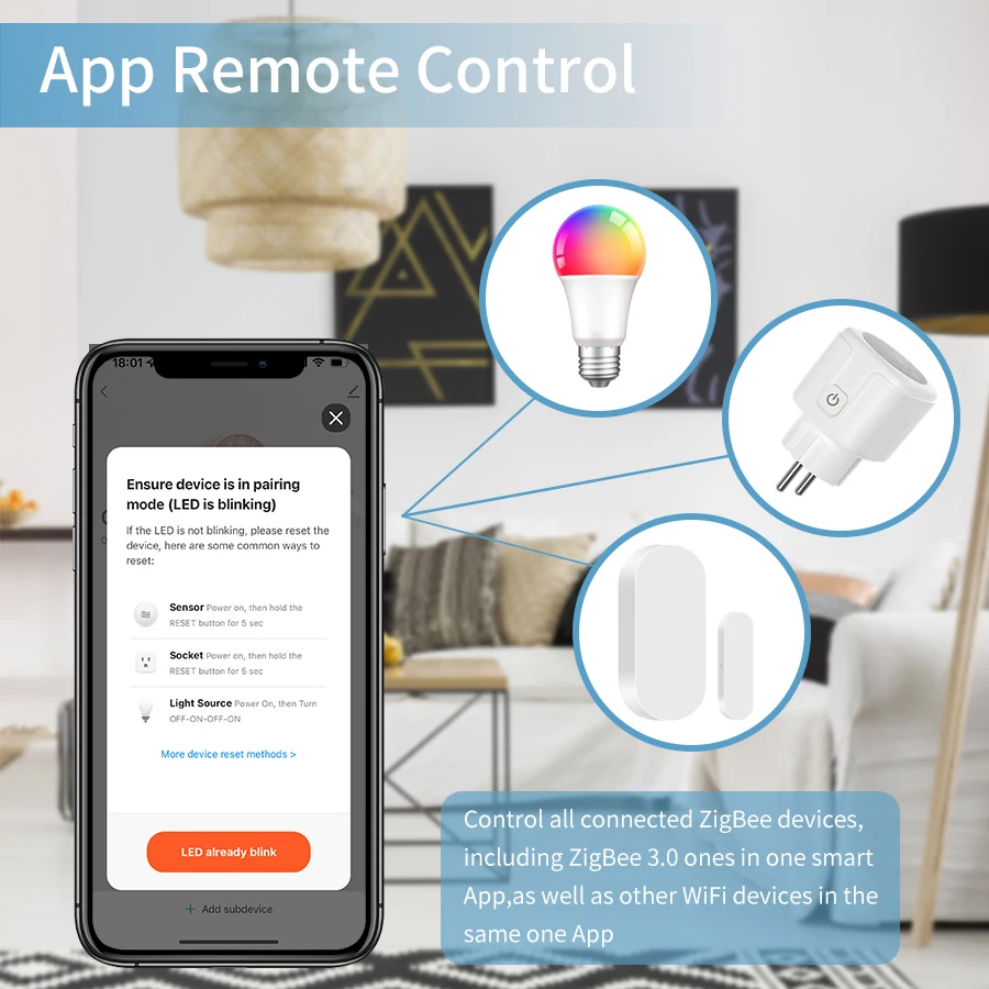 Tuya Wireless Smart Home Hub with App and Voice Control