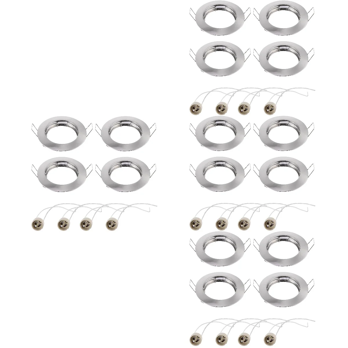 

32 Pcs Light Stand Ceiling Mounting Bracket Flush Spotlight Holder Spotlights Trim GU10 Lamp Ring Support
