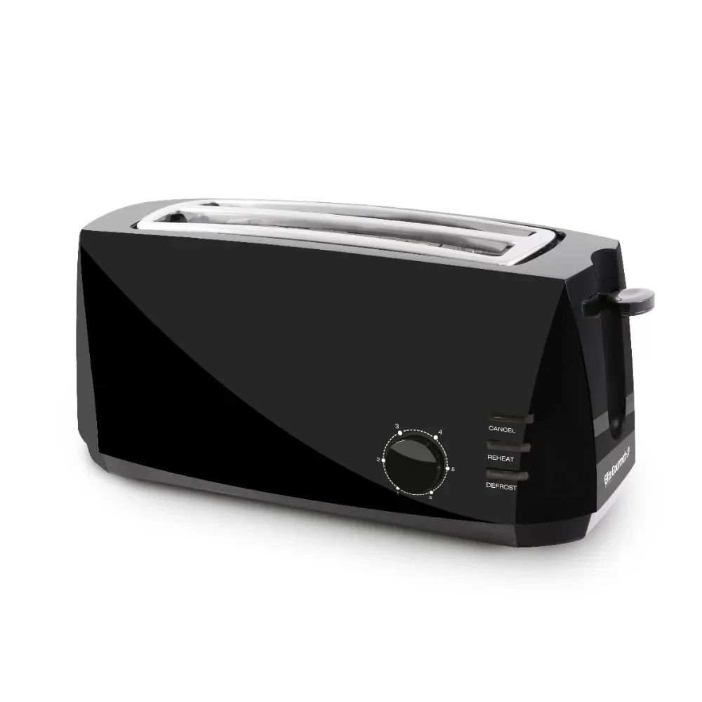 

Elite Gourmet 4 Slice Long Slot Cool Touch Toaster, Black