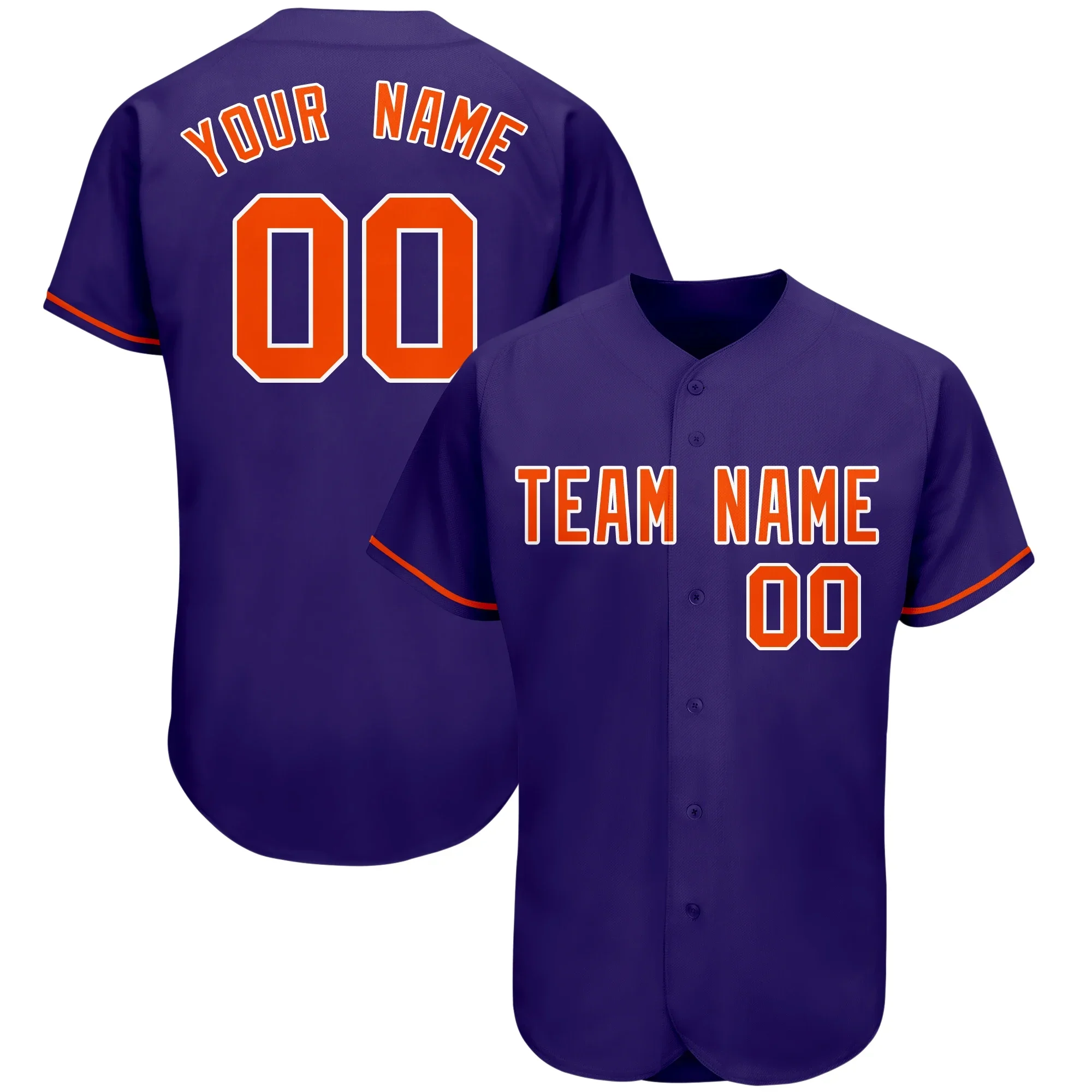 thumbnail image 1 of Camiseta de béisbol bordada personalizada barata para hombres/mujeres/jóvenes, diseño de camisetas de juego de softbol con cuello en V y nombre y número del equipo, 1 of 5