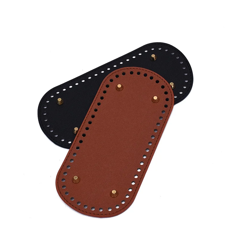 22*10cm Durable Bottom PU Leather Women Purse Wear-Resistant Rectangle Accessories Parts For Handbag Knitting 8Color Bag Bottom