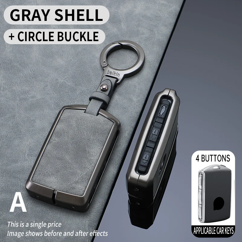 

Автомобильный кожаный брелок для ключей из цинкового сплава, чехол для Volvo XC90 XC60 S60L/XC60/S80L/V60/V40 FH16 FM EVRO, аксессуары для ключей