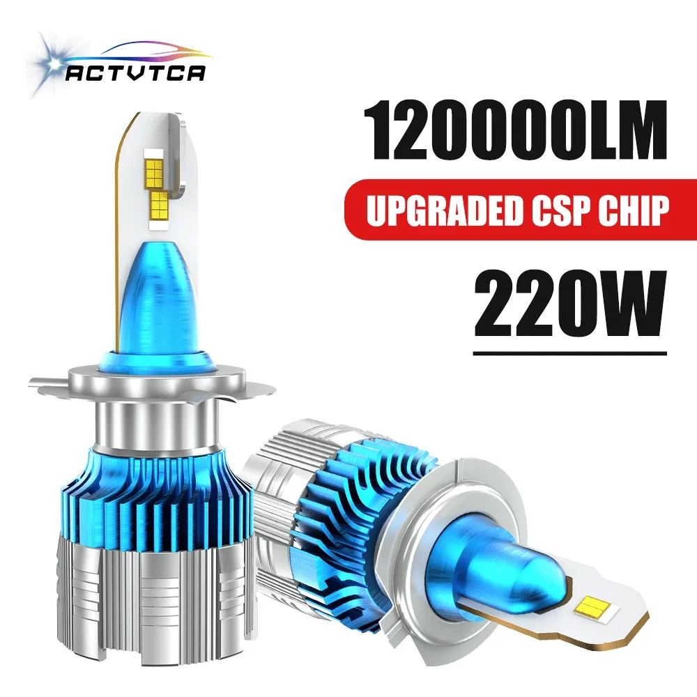 

ACTVTCA 220W 120000LM H7 светодиодный H4 передняя фара Canbus H1 светодиодный Bulb H8 H9 H11 9005 HB3 9006 HB4 9012 HIR2 Turbo Lamp 6000K Автомобильные фары