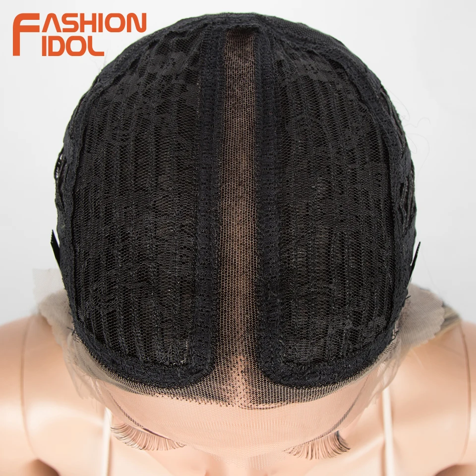 38 inch Straight Hair Synthetic Lace Front Wigs For Women High Temperature Fiber Ombre Blonde Highlight Cosplay Wig FASHION IDOL
