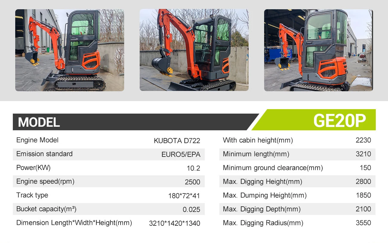 Maßgefertigter Mini-Bagger 2,5 Tonnen EPA-Zertifiziert Kompakter Bagger für Gartennutzung zum Großhandelspreis – Detail 24
