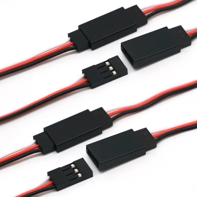10pcs 100mm/150mm/200mm/300mm/500mm RC Servo Extension Cord Cable Wire Lead JR For Rc Helicopter Rc Drone 5