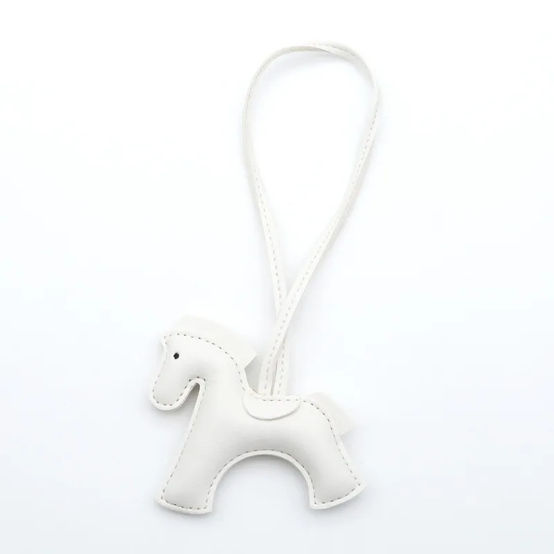 Elegant PU Leather Horse Keychain Accessory
