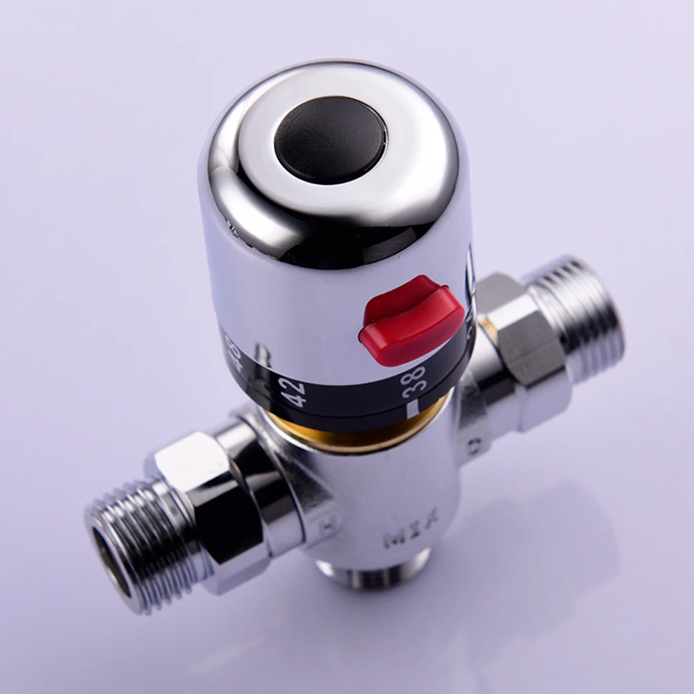 SKOWLL Thermostatic Mixing Valve Basin Thermostatic Mixing Valve for Bathroom Washroom Kitchen Wash PX-1, Chrome