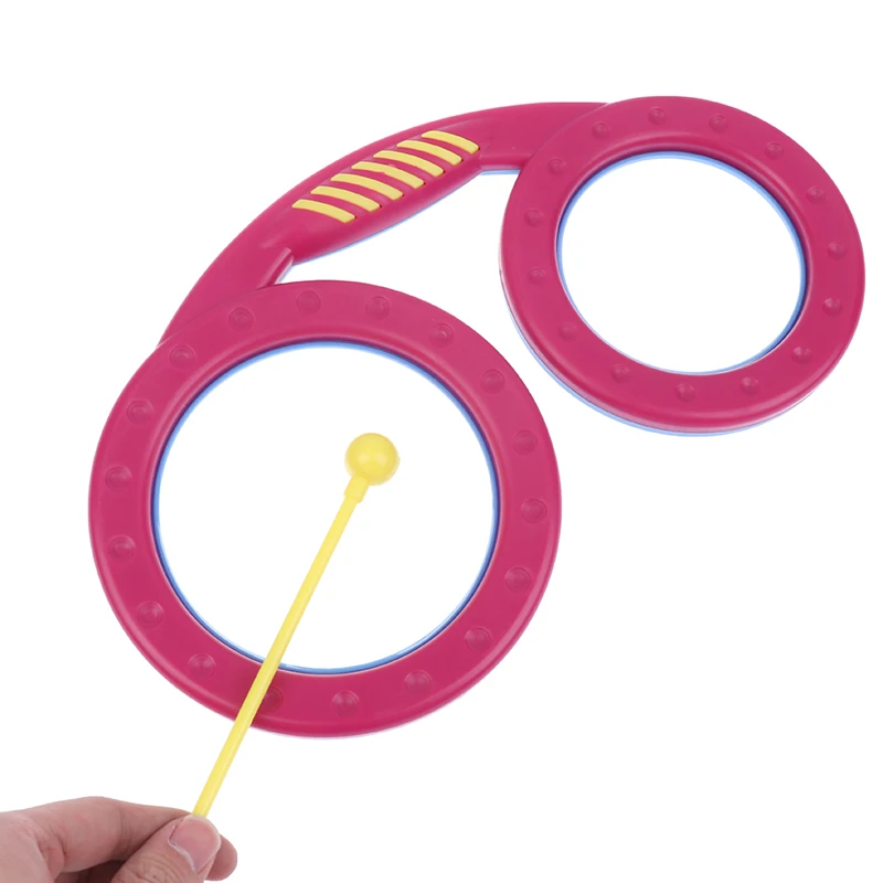 Orff Children Early Education Percussion Instrument 2 Color Double-sided Drum For Gifts Random Glasses Drum Clapping