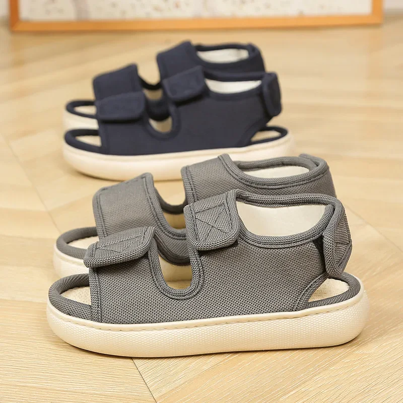 شباشب كتان واسعة القدم قابلة للتعديل في الهواء الط...