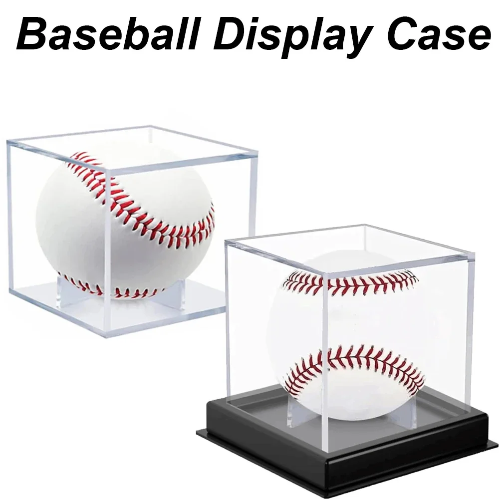 Acrylic Transparent Baseball Display Case UV Protected Baseball Storage Official Size Box Dustproof Souvenir Storage Box