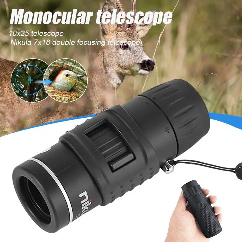 Mini Pocket Monoculare Nikula 7X18 Telescopio A Doppia Messa A Fuoco Handy Optics Scope For Outdoor Camping Scope Zoom Mini Telescopio