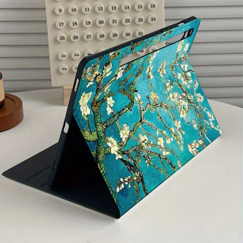 Floral Oil Painting Foldable Tablet Case Cover