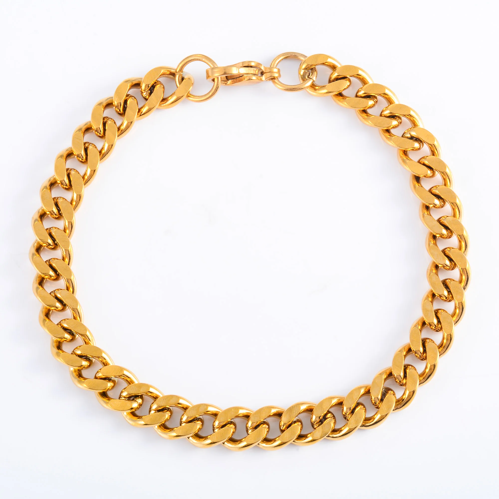 Cheriswelry Catene piatte a maglia cubana da 10 m, 6 mm, in acciaio