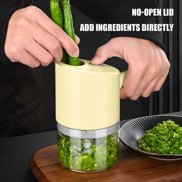 Household Vegetable Chopper Wireless Electric Food Chopper One-Touch  Automatic Cleaning Anti-Injury for Garlic Onion Pepper Meat