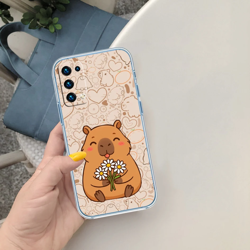 Cartoon Capybara Soft Shell Transparent Phone Case