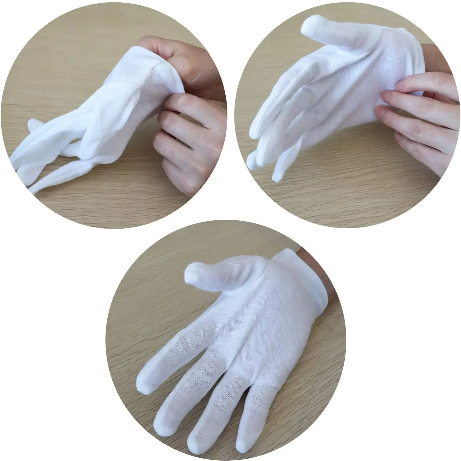 Cotton Gloves Work Gloves 12 Pairs for Dry Hands