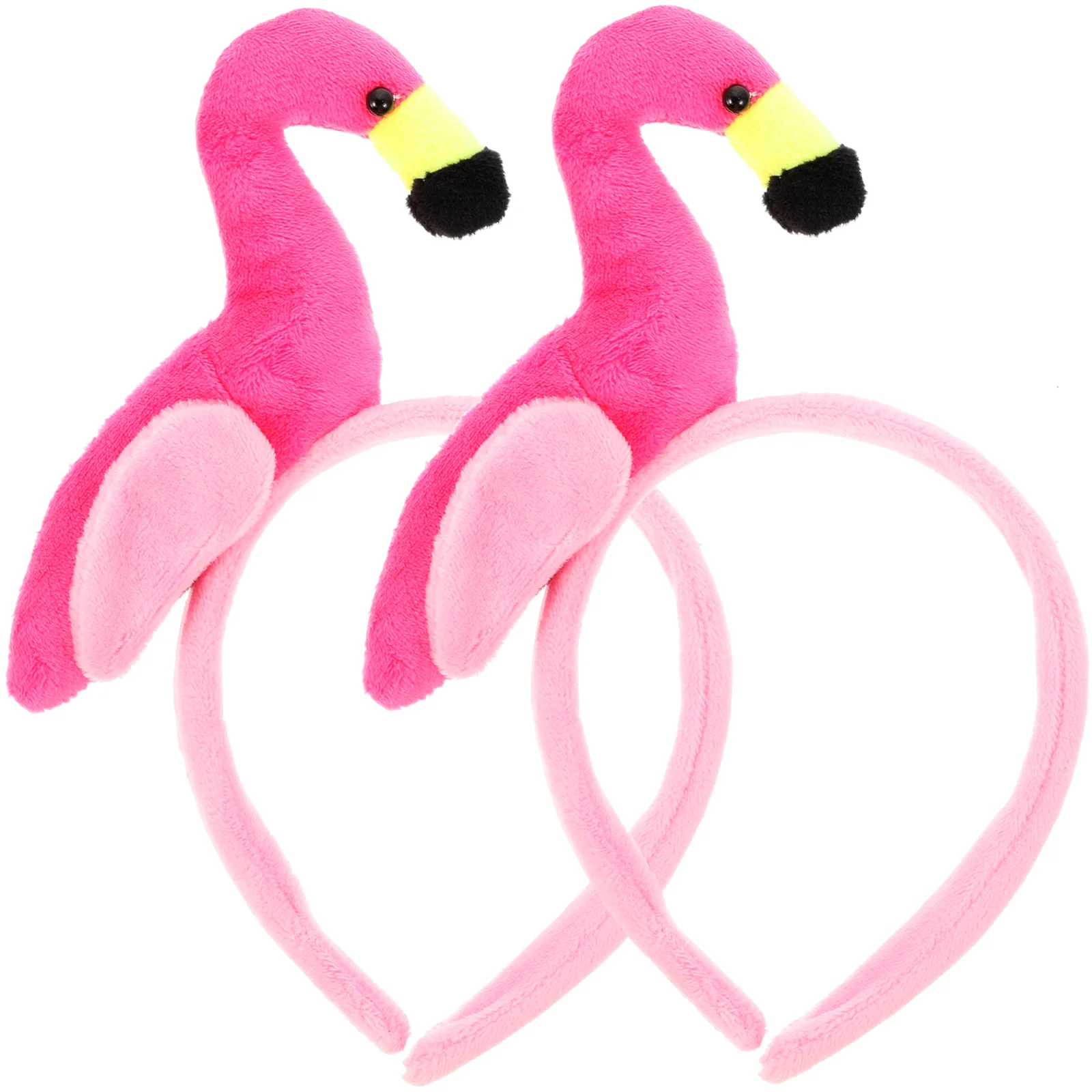 

2 Pcs Flamingo Headband Hair Bands for Women Hoops Party Headdress Clothing Headgear Tropical Funny Plastic Child Beach