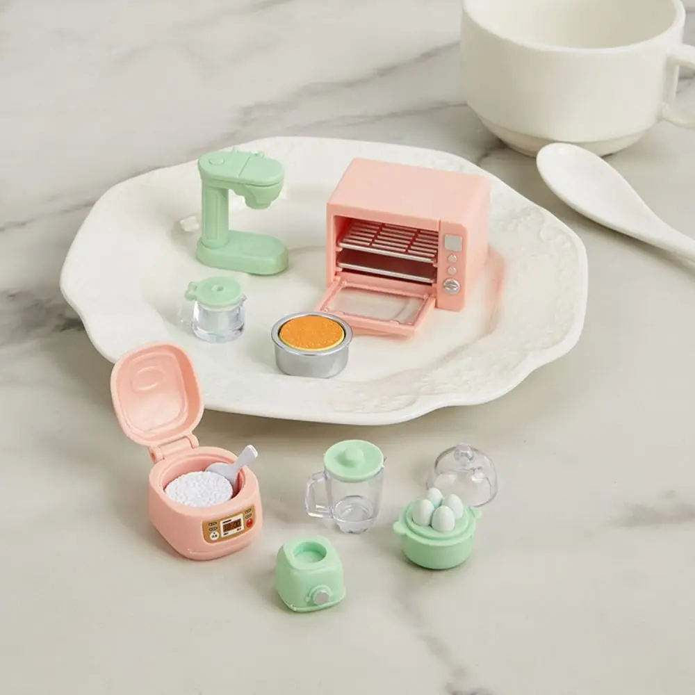 1/12 Scale Dollhouse Kitchen Appliances Dolls Accessories Coffee Machine Mini Food Toy Photo Props Plastic