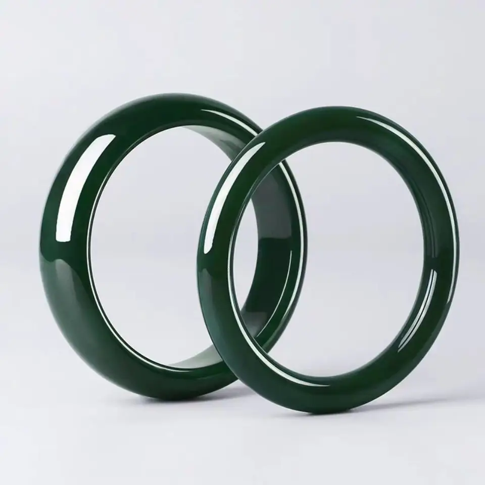 

Send Certificate Hetian Jade Bangle Women Fine Jewelry Real Chinese Nephrite Jades Stone Bangles Bracelets Girlfriend Mom Gifts