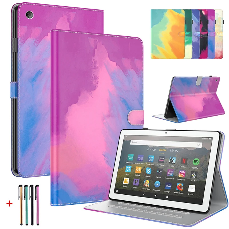 Per Kindle Fire Hd 8 Custodia 2018 2017 2016 2015 Custodia Per Tablet Flip Stand Coque Per Fire Hd8 Hd 8 ''Ebook Funda Cover Per Tablet Verniciata