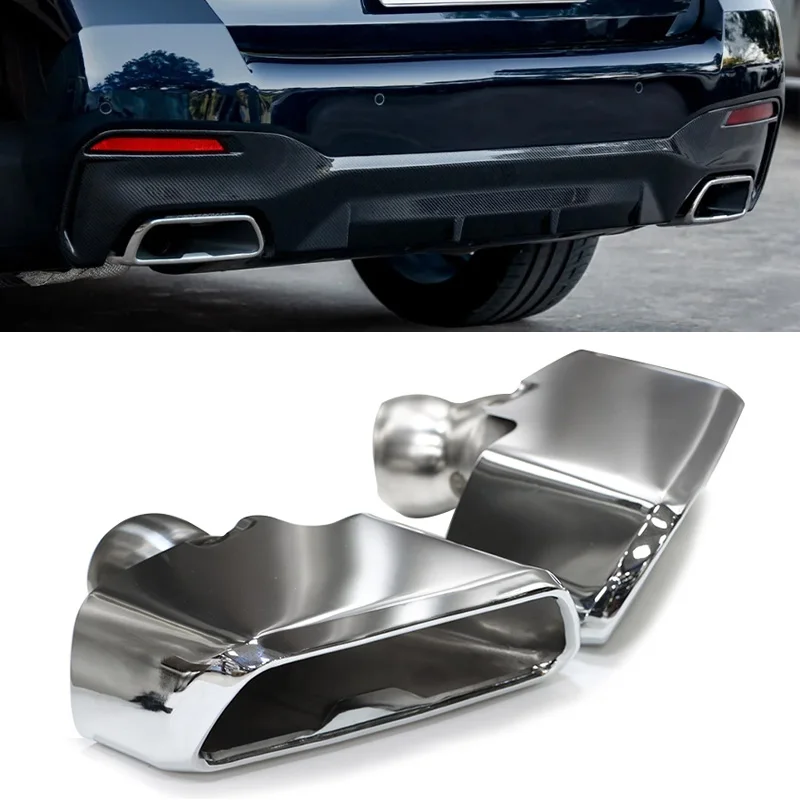 1-Pair-Stainless-Steel-Exhaust-Tip-For-BMW-G30-G31-525i-530i-540i ...