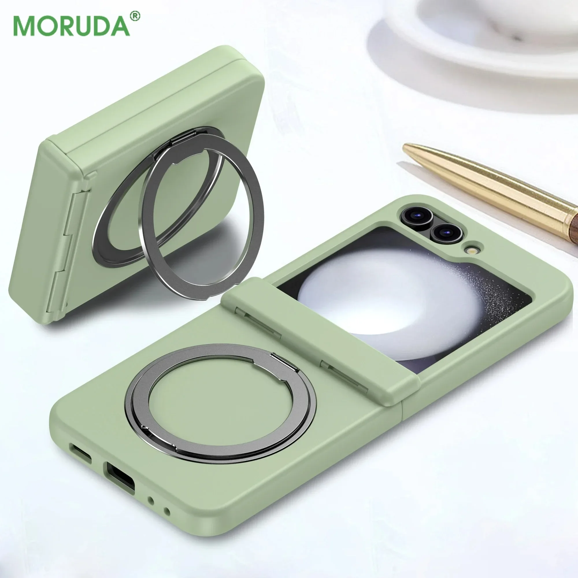 360° Magnetic Metal Phone Case with Magsafe and Hinge Protection
