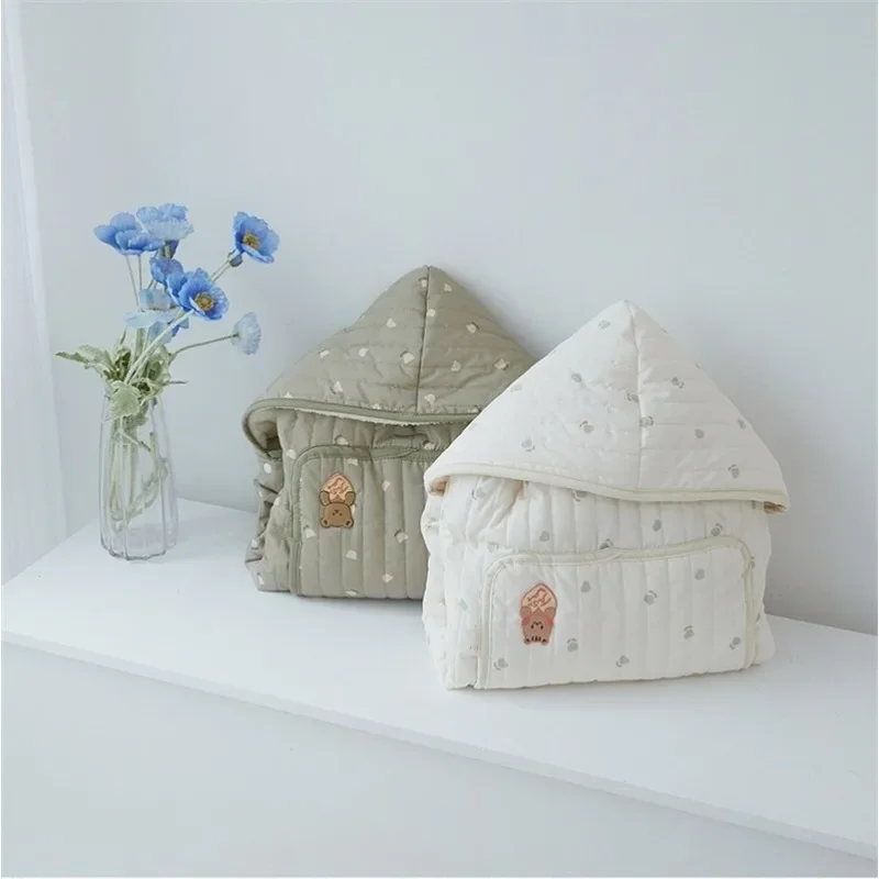 Hooded Blanket for Baby Stroller Newborn Swaddle Wrap Warm Baby Carrier Sling Cover Infant Cloak Cape Sleeping Quilt 80*85cm