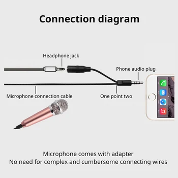 Portable 3.5mm Stereo Studio Mic KTV Karaoke Mini Microphone For Smart Phone Laptop PC Desktop Handheld Audio Microphone 6