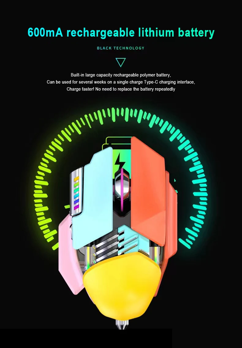 Mouse para jogos sem fio para jogadores