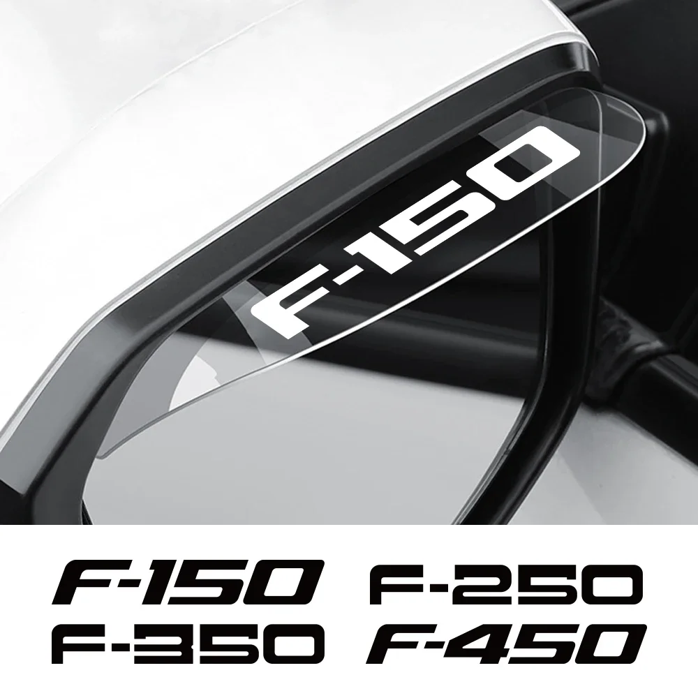 Car Rearview Mirror Rainproof Eyebrow Auto Accessories For Ford F350 2003 F150 1994 F250 F450 RC V10 Decals Raptor Emblem 2004