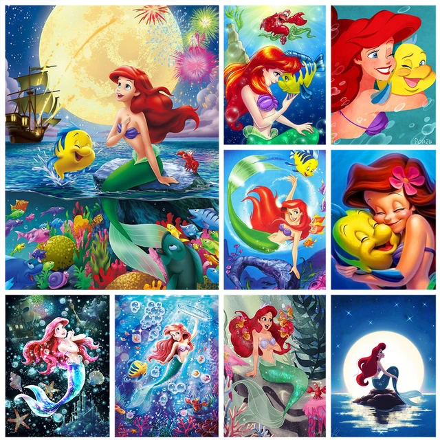 Diamond Painting Disney Little Mermaid 5d Diy Full Drill Fish Mosaic  Cartoon Animal Rhinestone Cross Stitch Kits Home Decoration - Diamond  Painting Cross Stitch - AliExpress